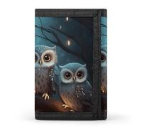 DWTJKMS Owl on Tree Wallet Minimalist Mens Slim Trifold Wallets Modern Fashion Wallets Anti-Theft Wallet Holds Cards And Cash