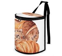 DWTJKMS Painted Bread Car Trash Can with Lid Large Capacity Hanging Auto Trash Bin Leak-Proof Waterproof Trash Bin Cars Must Haves Interior Accessories