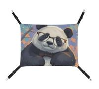 DWTJKMS Panda with A Tilted Head Cat Hammock Soft Sleeping Hammocks Adjustable Pet Hammock All Season Use for Cats, Ferret, Puppy, Rabbits, Small Animals (Classical)