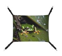 DWTJKMS Peace Tree Frog Cat Hammock Soft Sleeping Hammocks Adjustable Pet Hammock All Season Use for Cats, Ferret, Puppy, Rabbits, Small Animals (Classical)