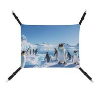DWTJKMS Penguin Antarctica Ice Cat Hammock Soft Sleeping Hammocks Adjustable Pet Hammock All Season Use for Cats, Ferret, Puppy, Rabbits, Small Animals (Classical)