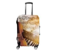 DWTJKMS Piano Violin Music Notes Luggage Cover Simple And Generous Suitcase Dust Cover Washable, Scratch Resistant for 19-32 Inch Suitcase S