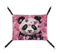 DWTJKMS Pink Panda Cotton Cat Hammock Soft Sleeping Hammocks Adjustable Pet Hammock All Season Use for Cats, Ferret, Puppy, Rabbits, Small Animals (Classical)