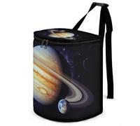 DWTJKMS Planet Jupiter Car Trash Can with Lid Large Capacity Hanging Auto Trash Bin Leak-Proof Waterproof Trash Bin Cars Must Haves Interior Accessories