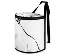 DWTJKMS Polar Bear Car Trash Can with Lid Large Capacity Hanging Auto Trash Bin Leak-Proof Waterproof Trash Bin Cars Must Haves Interior Accessories
