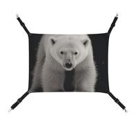 DWTJKMS Polar Bear Cat Hammock Soft Sleeping Hammocks Adjustable Pet Hammock All Season Use for Cats, Ferret, Puppy, Rabbits, Small Animals (Classical)