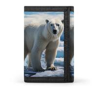 DWTJKMS Polar Bear Ice Wallet Minimalist Mens Slim Trifold Wallets Modern Fashion Wallets Anti-Theft Wallet Holds Cards And Cash