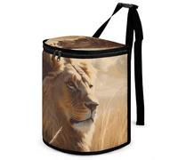 DWTJKMS Prairie Lion Car Trash Can with Lid Large Capacity Hanging Auto Trash Bin Leak-Proof Waterproof Trash Bin Cars Must Haves Interior Accessories