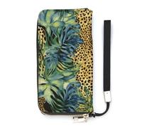DWTJKMS Print Animal Leopard Print Jungle Long Wallet Slim PU Leather Wallets for Men Women Minimalist Wallet with Card Slots, white, 20x10.5cm