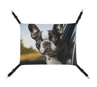 DWTJKMS Puppy Dog Boston Terrier Cat Hammock Soft Sleeping Hammocks Adjustable Pet Hammock All Season Use for Cats, Ferret, Puppy, Rabbits, Small Animals (Classical)