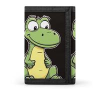 DWTJKMS Quiet Cartoon Crocodile Wallet Minimalist Mens Slim Trifold Wallets Modern Fashion Wallets Anti-Theft Wallet Holds Cards And Cash