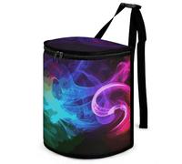 DWTJKMS Rainbow Smoke Car Trash Can with Lid Large Capacity Hanging Auto Trash Bin Leak-Proof Waterproof Trash Bin Cars Must Haves Interior Accessories