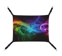 DWTJKMS Rainbow Smoke Cat Hammock Soft Sleeping Hammocks Adjustable Pet Hammock All Season Use for Cats, Ferret, Puppy, Rabbits, Small Animals (Classical)