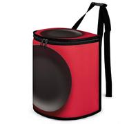 DWTJKMS Red Black Plate Car Trash Can with Lid Large Capacity Hanging Auto Trash Bin Leak-Proof Waterproof Trash Bin Cars Must Haves Interior Accessories