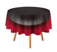 DWTJKMS Red Black Plate Round Tablecloth Picnic Dinner Party Decor Table Covers Summer Fall Outdoor Circle Cover 36x36in for Wedding Birthday Patio Party