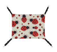 DWTJKMS Red Ladybug Cat Hammock Soft Sleeping Hammocks Adjustable Pet Hammock All Season Use for Cats, Ferret, Puppy, Rabbits, Small Animals (Classical)
