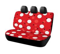 DWTJKMS Red White Polka Dot Car Seat Cover, Car Non-Slip Protector for Back Seat, Durable Scratch Proof Universal Size Auto Seats Cover Fits Cars, Trucks and SUVs