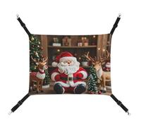 DWTJKMS Santa Claus Doll Reindeer Model Cat Hammock Soft Sleeping Hammocks Adjustable Pet Hammock All Season Use for Cats, Ferret, Puppy, Rabbits, Small Animals (Classical)