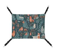 DWTJKMS Scandinavian Animals Cat Hammock Soft Sleeping Hammocks Adjustable Pet Hammock All Season Use for Cats, Ferret, Puppy, Rabbits, Small Animals (Classical)