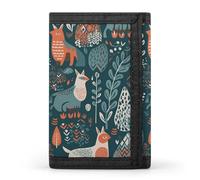 DWTJKMS Scandinavian Animals Wallet Minimalist Mens Slim Trifold Wallets Modern Fashion Wallets Anti-Theft Wallet Holds Cards And Cash