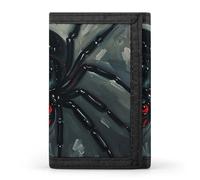 DWTJKMS Scary Spider Wallet Minimalist Mens Slim Trifold Wallets Modern Fashion Wallets Anti-Theft Wallet Holds Cards And Cash