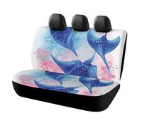 DWTJKMS Sea Animals Stingrays Car Seat Cover, Car Non-Slip Protector for Back Seat, Durable Scratch Proof Universal Size Auto Seats Cover Fits Cars, Trucks and SUVs