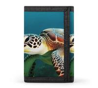 DWTJKMS Sea Turtle Wallet Minimalist Mens Slim Trifold Wallets Modern Fashion Wallets Anti-Theft Wallet Holds Cards And Cash