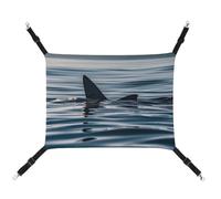 DWTJKMS Shark Fin Water Cat Hammock Soft Sleeping Hammocks Adjustable Pet Hammock All Season Use for Cats, Ferret, Puppy, Rabbits, Small Animals (Classical)