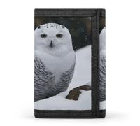 DWTJKMS Snow Owl Wallet Minimalist Mens Slim Trifold Wallets Modern Fashion Wallets Anti-Theft Wallet Holds Cards And Cash