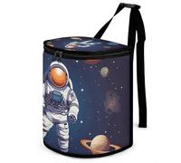 DWTJKMS Space Astronaut Car Trash Can with Lid Large Capacity Hanging Auto Trash Bin Leak-Proof Waterproof Trash Bin Cars Must Haves Interior Accessories