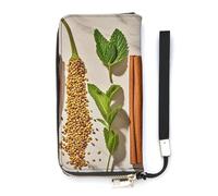 DWTJKMS Spice Pepper Long Wallet Slim PU Leather Wallets for Men Women Minimalist Wallet with Card Slots, white, 20x10.5cm