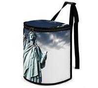 DWTJKMS Statue of Liberty Car Trash Can with Lid Large Capacity Hanging Auto Trash Bin Leak-Proof Waterproof Trash Bin Cars Must Haves Interior Accessories