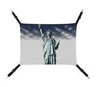DWTJKMS Statue of Liberty Cat Hammock Soft Sleeping Hammocks Adjustable Pet Hammock All Season Use for Cats, Ferret, Puppy, Rabbits, Small Animals (Classical)