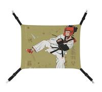 DWTJKMS Taekwondo Design Cat Hammock Soft Sleeping Hammocks Adjustable Pet Hammock All Season Use for Cats, Ferret, Puppy, Rabbits, Small Animals (Classical)