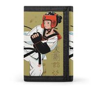 DWTJKMS Taekwondo Design Wallet Minimalist Mens Slim Trifold Wallets Modern Fashion Wallets Anti-Theft Wallet Holds Cards And Cash