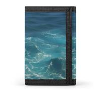 DWTJKMS The Blue Sea Wallet Minimalist Mens Slim Trifold Wallets Modern Fashion Wallets Anti-Theft Wallet Holds Cards And Cash