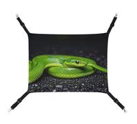DWTJKMS The Green Snake Cat Hammock Soft Sleeping Hammocks Adjustable Pet Hammock All Season Use for Cats, Ferret, Puppy, Rabbits, Small Animals (Classical)