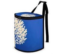 DWTJKMS The White Tree Car Trash Can with Lid Large Capacity Hanging Auto Trash Bin Leak-Proof Waterproof Trash Bin Cars Must Haves Interior Accessories