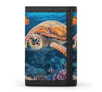 DWTJKMS Tropical Fish Starfish Wallet Minimalist Mens Slim Trifold Wallets Modern Fashion Wallets Anti-Theft Wallet Holds Cards And Cash