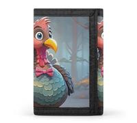 DWTJKMS Turkey Decoration Wallet Minimalist Mens Slim Trifold Wallets Modern Fashion Wallets Anti-Theft Wallet Holds Cards And Cash