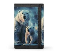 DWTJKMS Two Polar Bears Wallet Minimalist Mens Slim Trifold Wallets Modern Fashion Wallets Anti-Theft Wallet Holds Cards And Cash