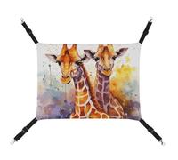 DWTJKMS Watercolor Giraffes Cat Hammock Soft Sleeping Hammocks Adjustable Pet Hammock All Season Use for Cats, Ferret, Puppy, Rabbits, Small Animals (Classical)