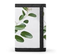 DWTJKMS White Natural Greenery Twig Wallet Minimalist Mens Slim Trifold Wallets Modern Fashion Wallets Anti-Theft Wallet Holds Cards And Cash