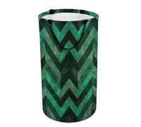 DWTJKMS With Emerald Green Laundry Basket, Collapsible Dirty Clothes Hamper with Easy Carry Handles, Large Storage Basket for Laundry Room Dorm, Family