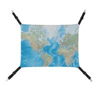 DWTJKMS World Map Cat Hammock Soft Sleeping Hammocks Adjustable Pet Hammock All Season Use for Cats, Ferret, Puppy, Rabbits, Small Animals (Classical)