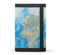 DWTJKMS World Map Wallet Minimalist Mens Slim Trifold Wallets Modern Fashion Wallets Anti-Theft Wallet Holds Cards And Cash