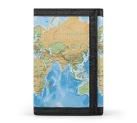 DWTJKMS World Map Wallet Minimalist Mens Slim Trifold Wallets Modern Fashion Wallets Anti-Theft Wallet Holds Cards And Cash