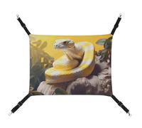 DWTJKMS Yellow and White Python Cat Hammock Soft Sleeping Hammocks Adjustable Pet Hammock All Season Use for Cats, Ferret, Puppy, Rabbits, Small Animals (Classical)