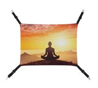 DWTJKMS Yoga Meditation Cat Hammock Soft Sleeping Hammocks Adjustable Pet Hammock All Season Use for Cats, Ferret, Puppy, Rabbits, Small Animals (Classical)