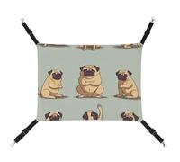 DWTJKMS Yoga Pug Cat Hammock Soft Sleeping Hammocks Adjustable Pet Hammock All Season Use for Cats, Ferret, Puppy, Rabbits, Small Animals (Classical)